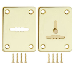 Декоративная накладка ESC082-GP-2 (ЗОЛОТО) на сувальдный замок (1шт) (латунь)