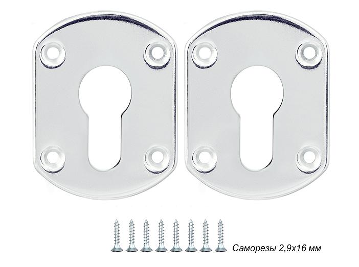 Декоративная накладка ESC031-SS (нержавейка) на цилиндр (1 пара)