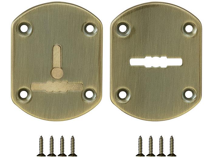 Декоративная накладка ESC021-AB-7 (МАТОВАЯ БРОНЗА) на сув. замок со шторкой (2 шт)