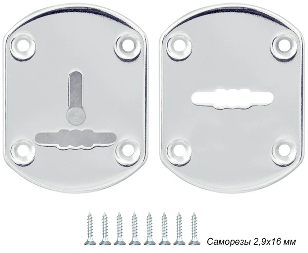 Декоративная накладка ESC021-SS (нержавейка) на сув. замок (1 пара)