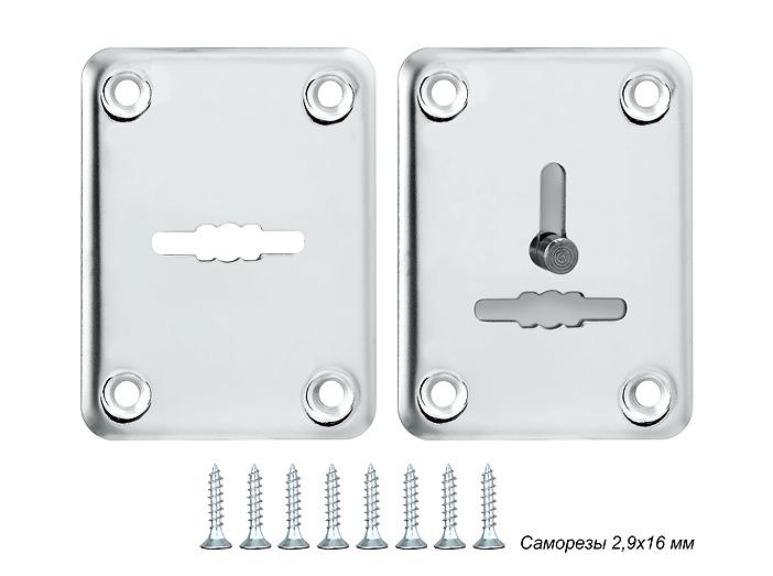 Декоративная накладка ESC081-SS (нержавейка) на сув. замок (1 пара) "2"