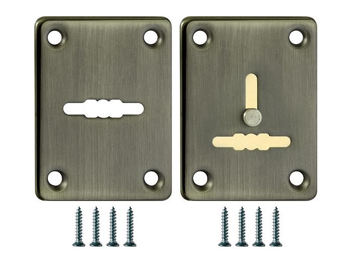 Декоративная накладка ESC081/082-ABG-6 (БРОНЗА) на сув. замок сталь (1 пара)
