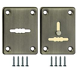 Декоративная накладка «ESC081/082» на сувальдный замок сталь (1 пара) ABG-6 Бронза