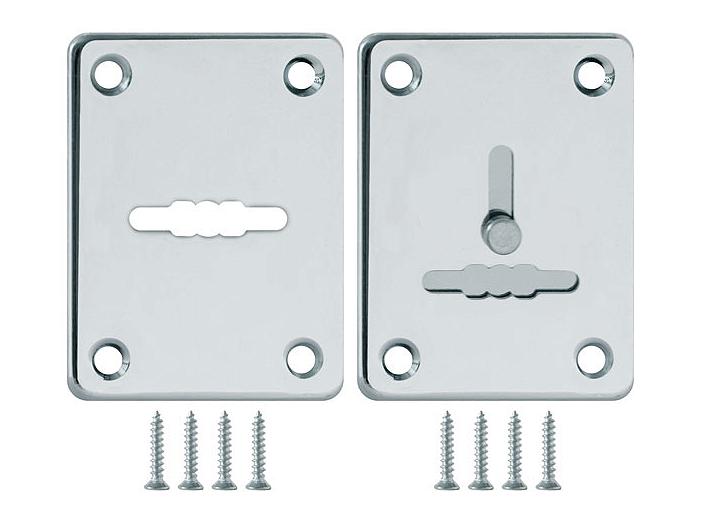 Накладка на сувальдный замок ESC.S-lift+S/K.set (ESC081/082) хром (2шт.)