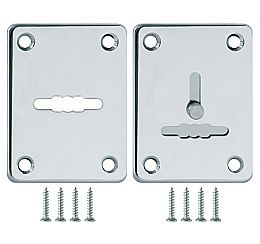 Накладка на сувальдный замок ESC.S-lift+S/K.set (ESC081/082) хром (2шт.)