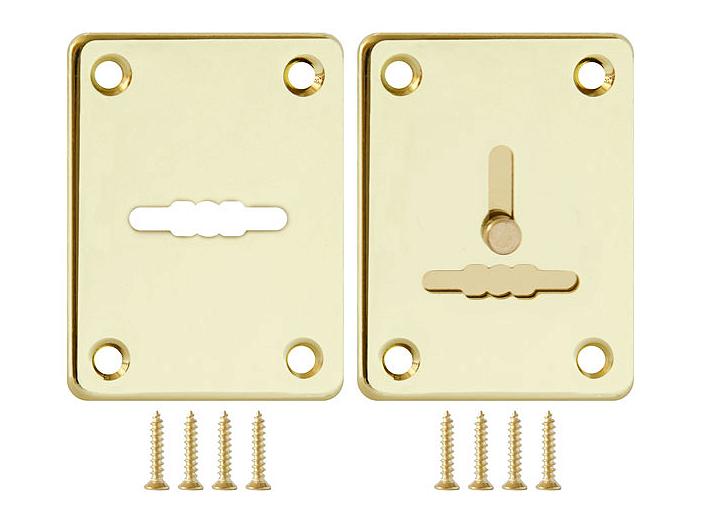 Декоративная накладка ESC081/082-GP-2 (ЗОЛОТО) на сув. замок сталь (1пара)