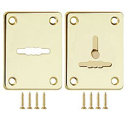 Декоративная накладка «ESC081/082» на сувальдный замок сталь (1 пара) GP-2 Золото