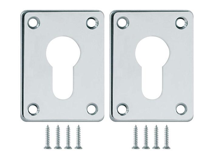 Накладка на цилиндр ESC.C+C/K.set (ESC083) CP хром (2шт.)