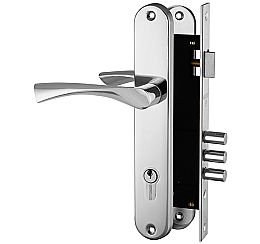 Замок цилиндровый с в комплекте с ручкой LOCKSET.9011 (SET F9011) CP хром