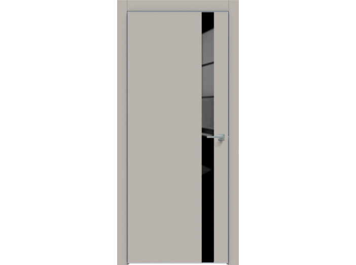 ДП "Concept-702" Шелл грей , Лакобель черный, кромка-ABS 200*80