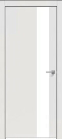 Дверь межкомнатная  "Concept-703" Белоснежно матовый стекло Лакобель белый, кромка ABS