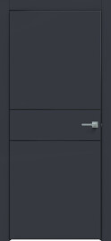 Дверь межкомнатная "Design-710" Дарк блю глухая, кромка-черная матовая