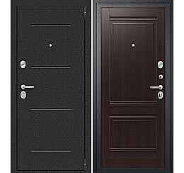 Дверь входная металлическая «Porta R-2 104/K42» Букле Черный/Wenge Veralinga