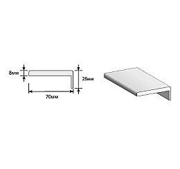 Наличник "Т" ЭКО Virgin МДФ Прямоугольный 2150*70*8