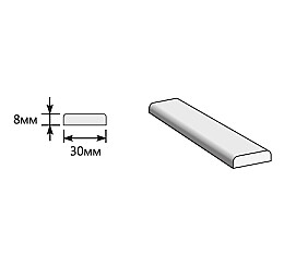 Притворная планка ЭКО Virgin МДФ 2000*30*8