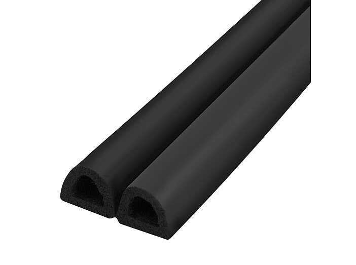 Уплотнитель самоклеящийся ADH/D-12x10mm, BLACK черный 150m