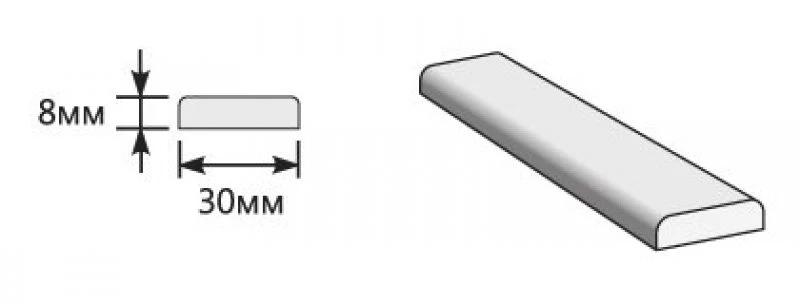 Притворная планка ПЭТ Stormy Silk МДФ 2000*30*8