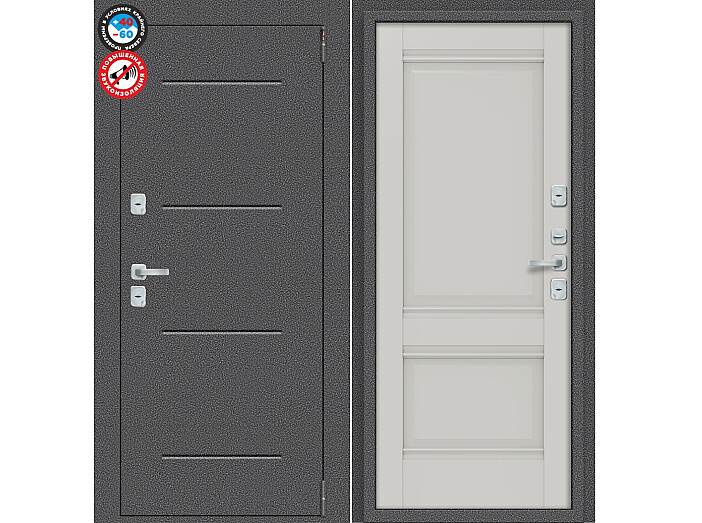 ДС Porta T2 104/К42 Nardo Grey/Антик Серебро 205*88 Правая