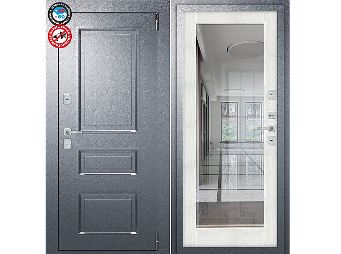 ДС Porta T4 403/П15 Bianco Veralinga R/Букле Графит 205*98 Правая