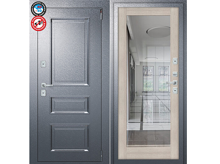 ДС Porta T4 403/П15 Cappuccino Veralinga R/Букле Графит 205*98 Правая